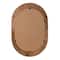 Hello Honey® 30" Natural Brown Oval Bamboo & Rattan Framed Wall Mirror